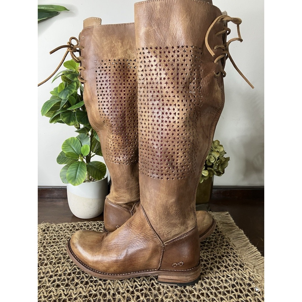 Bed Stu Cambridge Tall Riding Boots Size 9 Cobbler Series Leather Driftwood